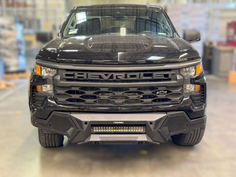 GMC Sierra 1500 Bumper - Front - Go Rhino - Element with Power Bar - Textured Black - `22-`26